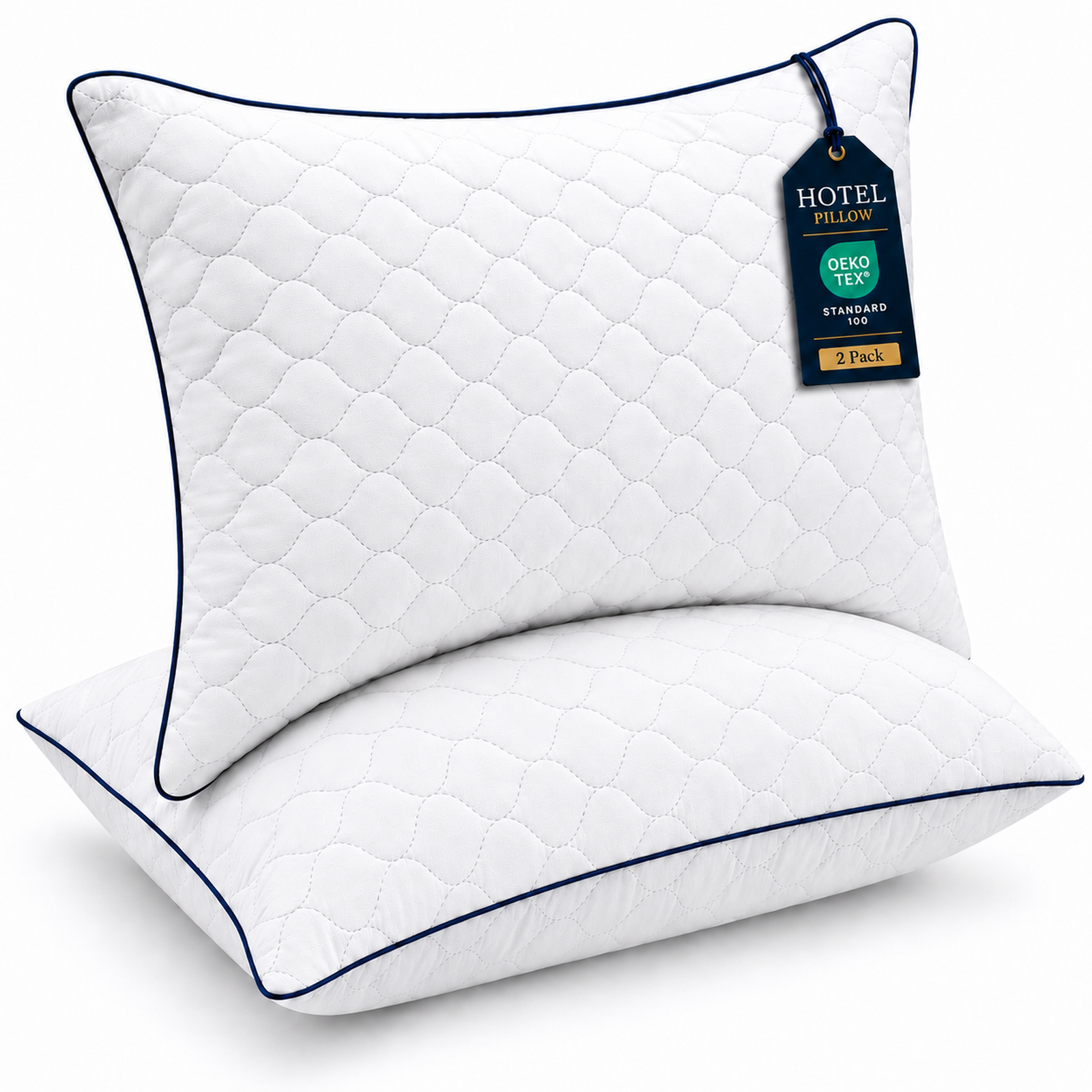 SORMAG Down Alternative Bed Pillows, Queen, 2 Pack, White
