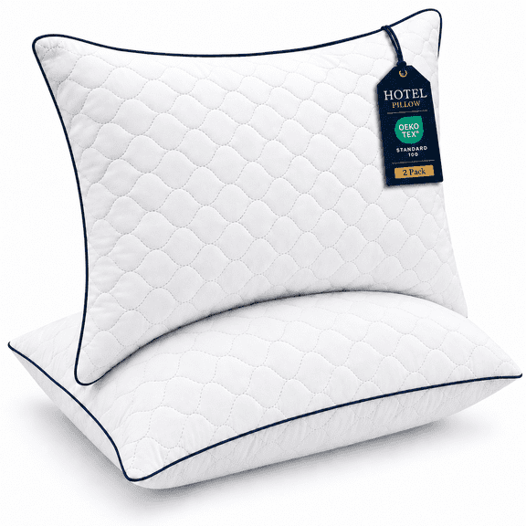 SORMAG Pillows for Bed Queen Size Set of 2 Hypoallergenic Hotel Collection Bed Pillows 2 Pack Down Alternative 20" x 30"