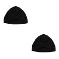 thumbnail image 3 of Guardurnaity Bebé niña niños sombrero cálido niño ganchillo tejido sombrero Bowknot gorro infantil invierno recién nacido bebé ropa infantil Negro 2Conjunto, 3 of 6