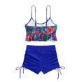 thumbnail image 5 of QUNYINEY Swim Suits for Women 2025 Tankini Square Neck Spaghetti Straps Hawaiian Bathing Suit High Waisted Two Piece Swimsuit Sets, 5 of 6