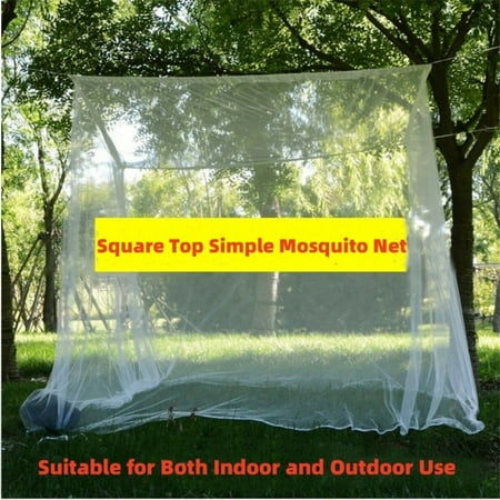 Outdoor Mosquito Net Square Top - Portable Bug Netting for Camping, Travel, Yard & Garden Shade