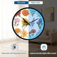 thumbnail image 5 of Indoor 12' Voice-Activated Luminous Decoration Wall Clock With LED Night Light A Simple Design and Flat Colors, 5 of 8