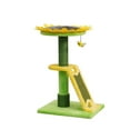 thumbnail image 1 of Vibrant Life 24" Sunflower Cat Sisal Scratching Post with Soft Perch, Scratching Ramp, Green/Yellow, 1 of 8