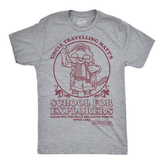 Mens Funny T Shirts Uncle Traveling Matt's School For Explorers Jim Henson's Fraggle Rock Tee For Men Graphic Tees