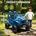 thumbnail image 3 of Xuanlur 12V Dinosaur Ride on Toys, Electric Car for Toddlers 2-4 w/Parent Control, Ride on Car w/Lights, 4-Wheel Suspension, Music, Bluetooth, 2.49-3.11MPH, Simulated Animal Vehicle for Kids (Blue), 3 of 7