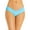 Aqua, variant on L Space Womens Pratt Ribbed High Leg Bikini Swim Bottom