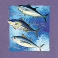 thumbnail image 2 of Wild Bobby, Cool Skipjack Bluefin Albacore Tuna Fish Trio, Fishing, Front and Back Garment-Dyed Short Sleeve Tees, Purple, Small, 2 of 3