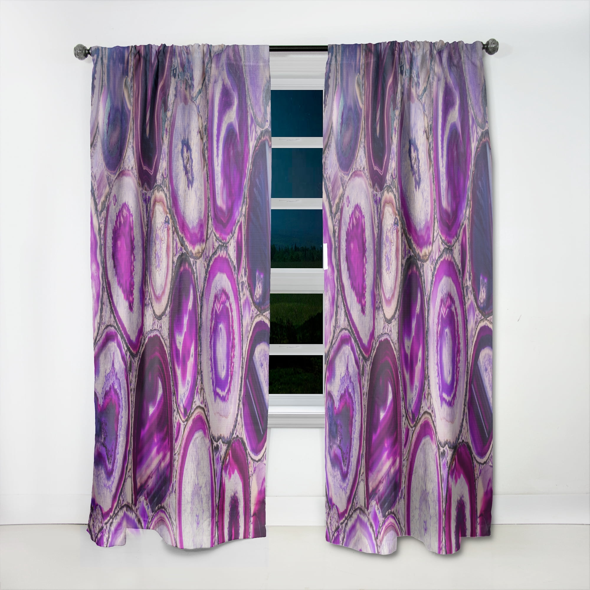 Designart 'Geode Marbled IX' Mid-Century Modern Curtain Panel