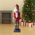 thumbnail image 3 of Marioneta de cascanueces de madera Multiusos Regalo elegante Diseño de escena Accesorios Decoración de Navidad Escultura tradicional para fiesta Gloria Figurita de Cascanueces, 3 of 7