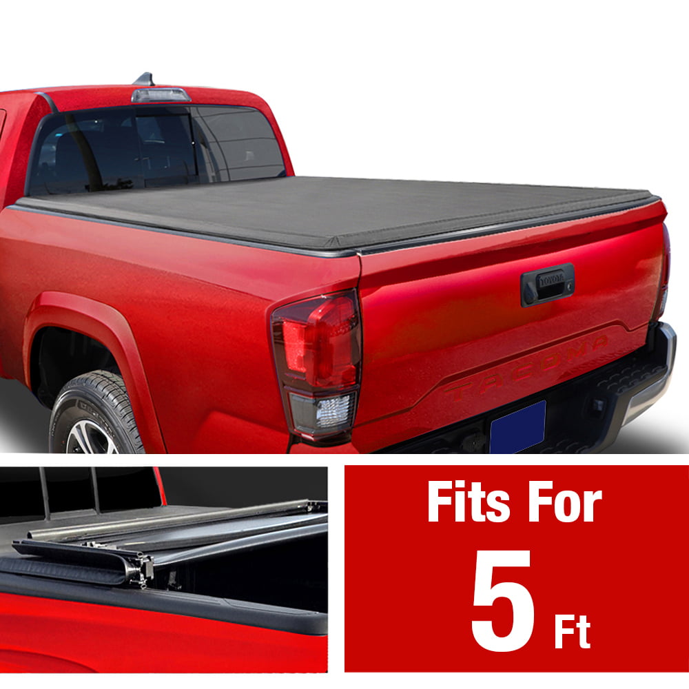 Soft TriFold Truck Bed Tonneau Cover for 20162018 Toyota Fleetside 5' Bed For