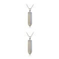thumbnail image 2 of yingyy Hexagon Column Charm Exquisite Men Handmade Holiday Anniversary Hanging Pendants Pointed Colorful Crystal Chain Stone 2Set, 2 of 6