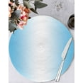 thumbnail image 2 of Round Placemats Set of 4 White Blue Place Mats Washable Woven Placemat Gradient Color Circle Braided Table Mat for Kitchen Dining Table Party Home Decor 15 Inch, 2 of 8