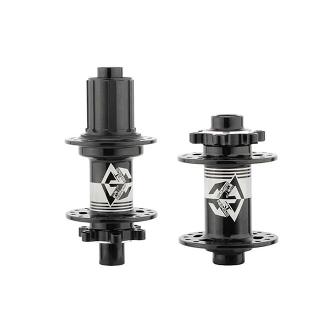 Eigraketly 1 par de cubo de rueda trasera delantera de repuesto para bicicleta de montaña, rodamiento de 32 agujeros, cubo libre de 100/142mm, piezas de Ciclismo Negro Eigraketly OD027827-01