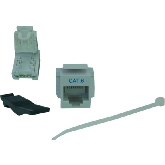 CableWholesale 327-120WH Cat6 Keystone Jack  White  Toolless  RJ45 Female