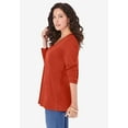 thumbnail image 3 of Roaman's Women's Plus Size Ultimate Long Sleeve V Neck Tee, 3 of 4