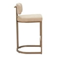 thumbnail image 3 of Velar Counter Stool Beige Counter Stool, Modern Style, Plush and durable faux leather fabric, Plywood, Indoor Bar, 3 of 8