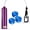 Purple 2.0" x 9", variant on LeLuv Penis Pump Easyop Clear 2.0" x 9" Cylinder Tgrip Handle Clear Kink-Resistant Hose + 3 Pack of 1.2" I.D. Purple TPR Seals