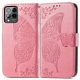 thumbnail image 7 of Allytech T-Mobile REVVL 6 Pro 5G Flip Wallet Case, Luxury PU Leather [Butterfly & Flower Embossed] Magnetic Clasp Stand Case Built-in Card Slots & Cash Pocket, Shockproof Wrist Strap Case, Pink, 7 of 7
