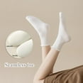 thumbnail image 4 of Mcool Mary Womens Crew Socks Ruffle Casual Cotton Frilly Breathable Cute Knit Lettuce Trim Dress Ankle Socks 6 Pairs, 4 of 9