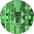 thumbnail image 1 of Ahgly Company Indoor Round Oriental Emerald Green Industrial Area Rugs, 3' Round, 1 of 4