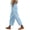 1-2-Sky Blue, variant on Wide Leg Linen Pants for Women High Waist High Waist High Rise Elastic Waist Casual Slim Fit Linen Long Pant Slim High Solid Color Sports Cotton And Pants for Everyday Wear Running Work White L