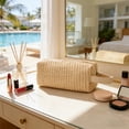 thumbnail image 5 of Large Capacity Straw Cosmetic Bag, Portable Travel Toiletry Organizer for Cosmetics, Makeup, & Accessories, Lightweight & Durable with Secure Zipper, 5 of 5