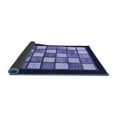 thumbnail image 2 of Ahgly Company Indoor Round Checkered Blue Modern Area Rugs, 3' Round, 2 of 4