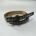thumbnail image 1 of Ceinture en Cuir Pu pour Femmes avec Trous à Œillets Simples Cloutés Rivets Chaîne de Taille, 1 of 5