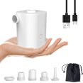 thumbnail image 1 of Bomba de aire eléctrica para inflables con bomba recargable por USB, desinflado rápido con 5 boquillas para colchón de aire, juguetes para la piscina, 1 of 5