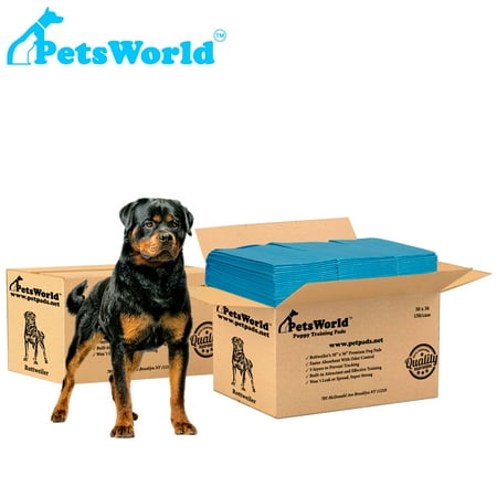 PetsWorld Rottweiler s Heavy Absorbent Adult Dog Pads  Extra Large  30x36  300 Count