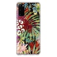 thumbnail image 1 of MUNDAZE Samsung Galaxy S20 Shockproof Clear Hybrid Protective Phone Case Leopard Tropical Vacation Beach Flowers Cover, 1 of 1