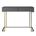 thumbnail image 4 of UrbanPro Contemporary Wood Computer Desk in Graphite Gray/Gold, 4 of 6