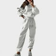 thumbnail image 2 of Women's Fashion Solid Color Athletic Tracksuit Set Casual Comfortable Sweatshirt And Pants Outfit Stylish Sportswear, 2 of 2