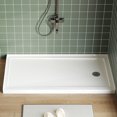 thumbnail image 3 of 60" x 32" Shower Base, Shower Pan with Slip Resistant Textured Surface, CUPC, CSA Certified Acrylic and Fiberglass Shower Floor Base, Removable Stainless Cover, 3 of 8