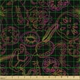thumbnail image 2 of Ambesonne Botanical Fabric by the Yard Upholstery, Line Drawings Fruits Art, 1 Yard, Magenta Earth Yellow, 2 of 5