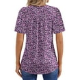 thumbnail image 5 of Fantaslook Blouses for Women Pleated Short Sleeve Tunic Tops Dressy Casual Summer Shirts, 5 of 9
