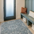 thumbnail image 3 of Outdoor Washable Ormond Ivory & Blue 3' x 5' Accent Rug, 3 of 8
