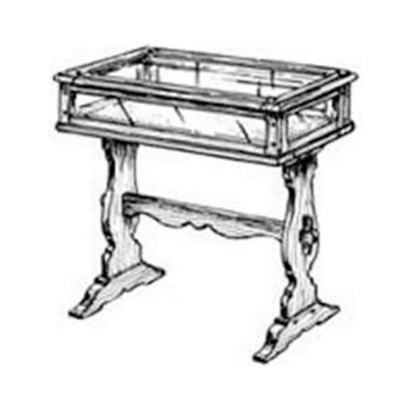 Woodcraft Project Paper Plan To Build Collector's Display Table - Material Not Included