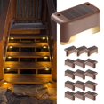 thumbnail image 1 of Solar Deck Lights Outdoor, 4/8/12 Pack Solar Step Lights Waterproof Led Solar Lights For Outdoor Stairs, Step, Fence, Railing, Yard And Patio, 1 of 4