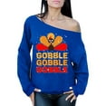thumbnail image 1 of Awkward Styles Thanksgiving Sweatshirt Gobble Turkey Off Shoulder Tops for Women, 1 of 4