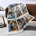 thumbnail image 3 of AISENIN Custom Photo Blanket Personalized Gifts with Photo Text Made in USA Customized Blankets Present for Dad Mom Couple Friend for Christmas Birthday, 3 of 5