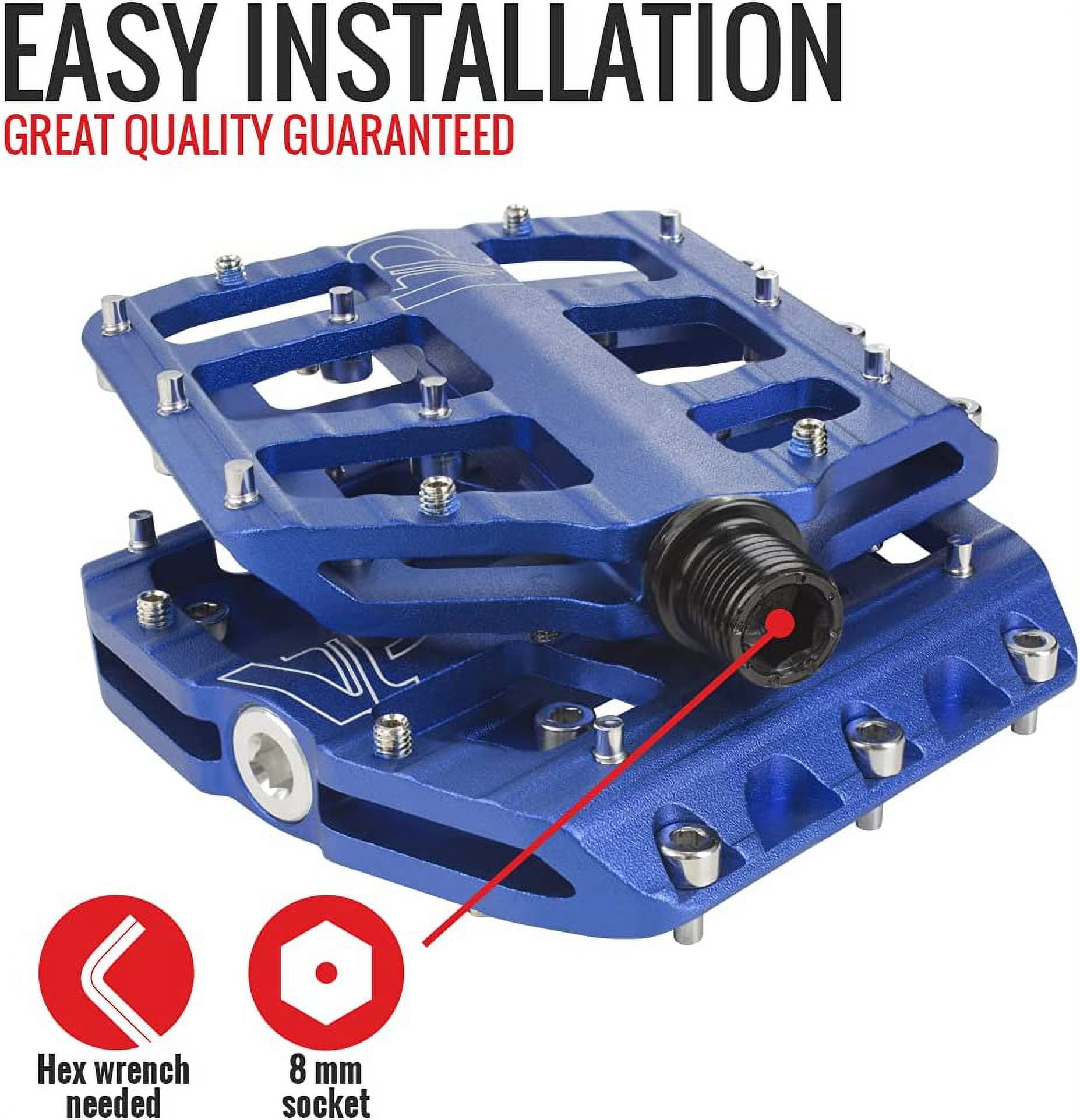 VP Components Vice Trail Platform Pedals Aluminum 9/16 Blue MTB