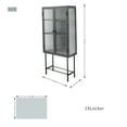 thumbnail image 7 of Tall 2-Door Square 3 Shelf Steel Accent Cabinet with Fluted Glass-Black, 7 of 7