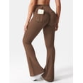 thumbnail image 2 of Leggins YEOREO Brittany Flare con bolsillos para mujer, color marrón L, 2 of 6