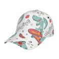 thumbnail image 1 of Fotbe Music Lover Dinosaur Gorro Clásico de Béisbol, Gorra Ajustable con Broche Snapback, Gorro de Exterior de Algodón Suave, 1 of 6