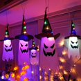 thumbnail image 4 of 10ft Halloween Outdoor Hanging Ghost, Halloween Wizard Hat Grimace Decoration with Colorful Blinking LED Lights for Halloween Party, 4 of 5