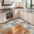 thumbnail image 3 of Kitchen Rugs Sets Of 2,Beige Ethnic Mandala Pattern Anti Fatigue Kitchen Mat Rugs Non Slip Washable,Decorative Kitchen Floor Mats for Kitchen,Sink,Laundry,17"X47", 3 of 5