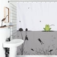 thumbnail image 4 of Black and White Frog Shower Curtain for Bathroom Women Men Quick-Drying Pool Fish Water Plants Shower Curtain with 12 Hooks for Hotel Home Decor Bath Accessories 72x72 Inch, 4 of 6