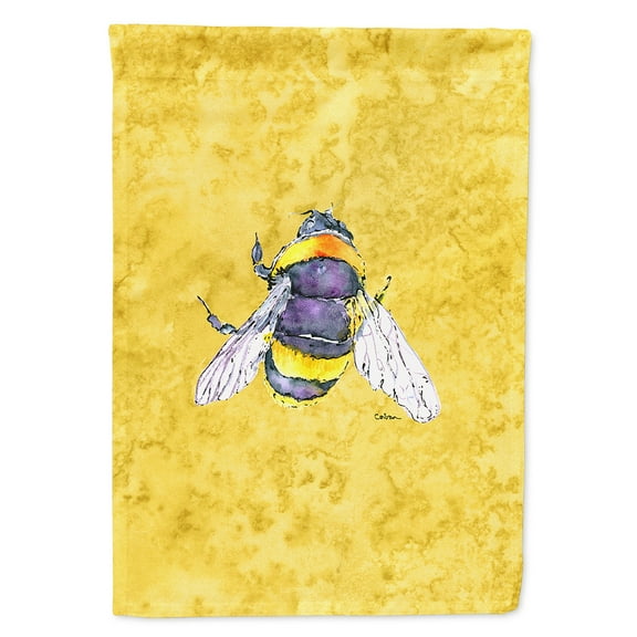 Bee on Yellow Garden Flag