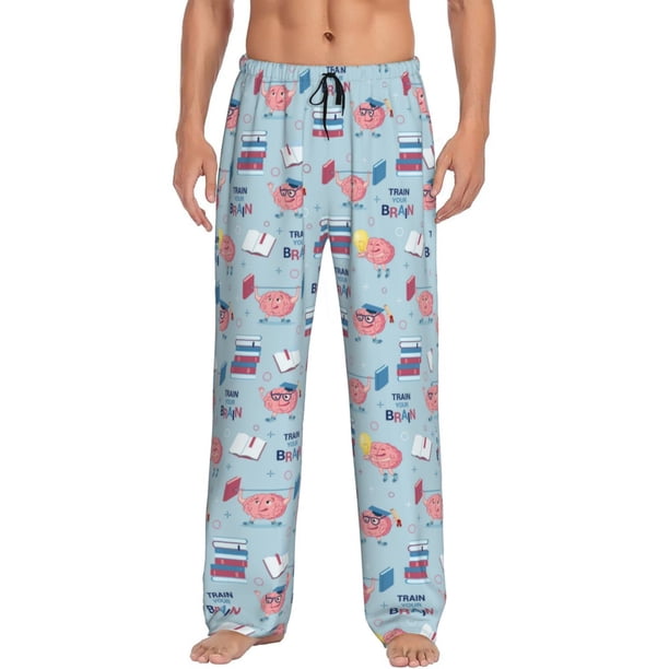 Balery Brain Training Pantalones de pijama para hombre, pijama ultraligero, pantalón de descanso-Medium